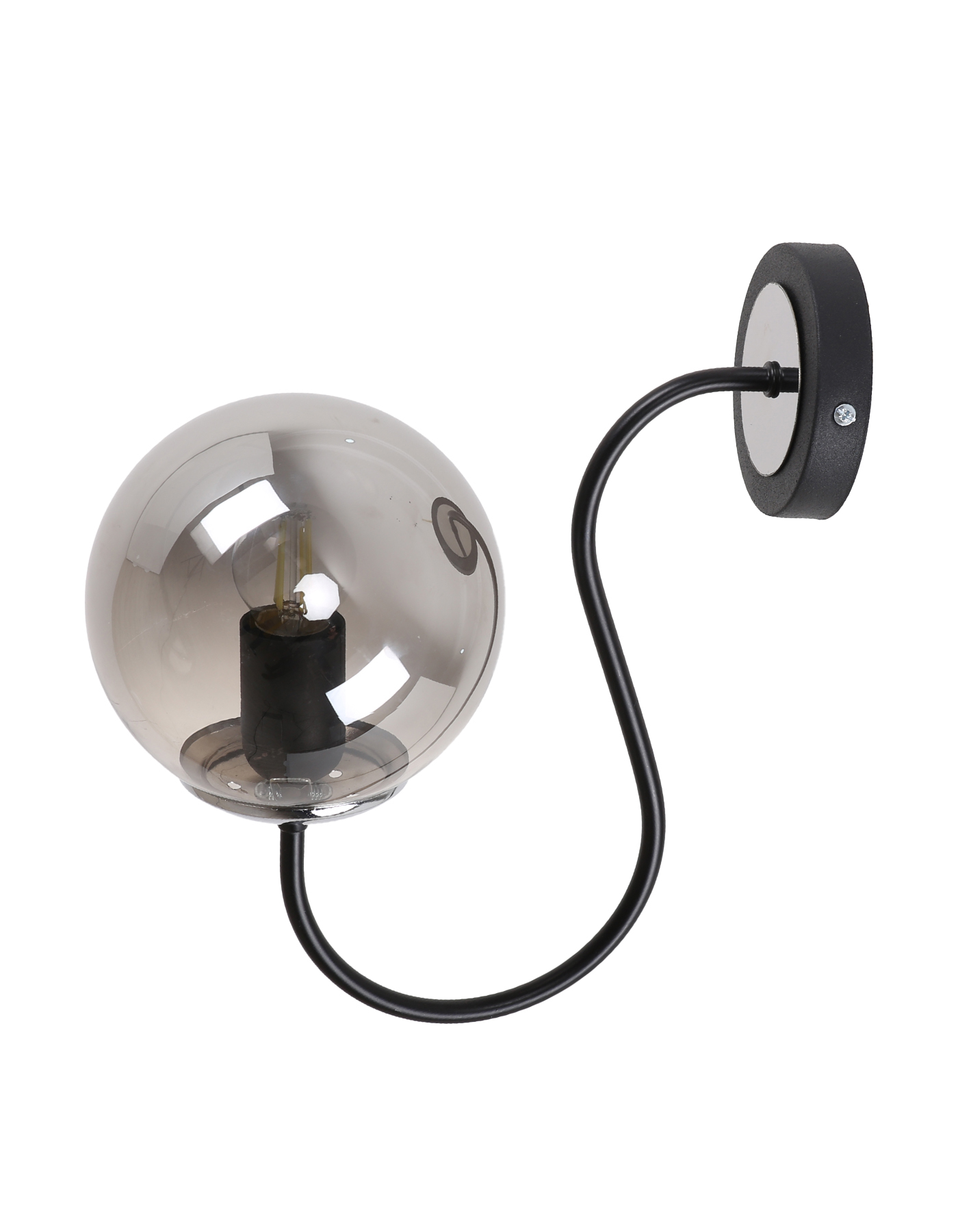 Oslo Black Gold Smoked Glass Sconce