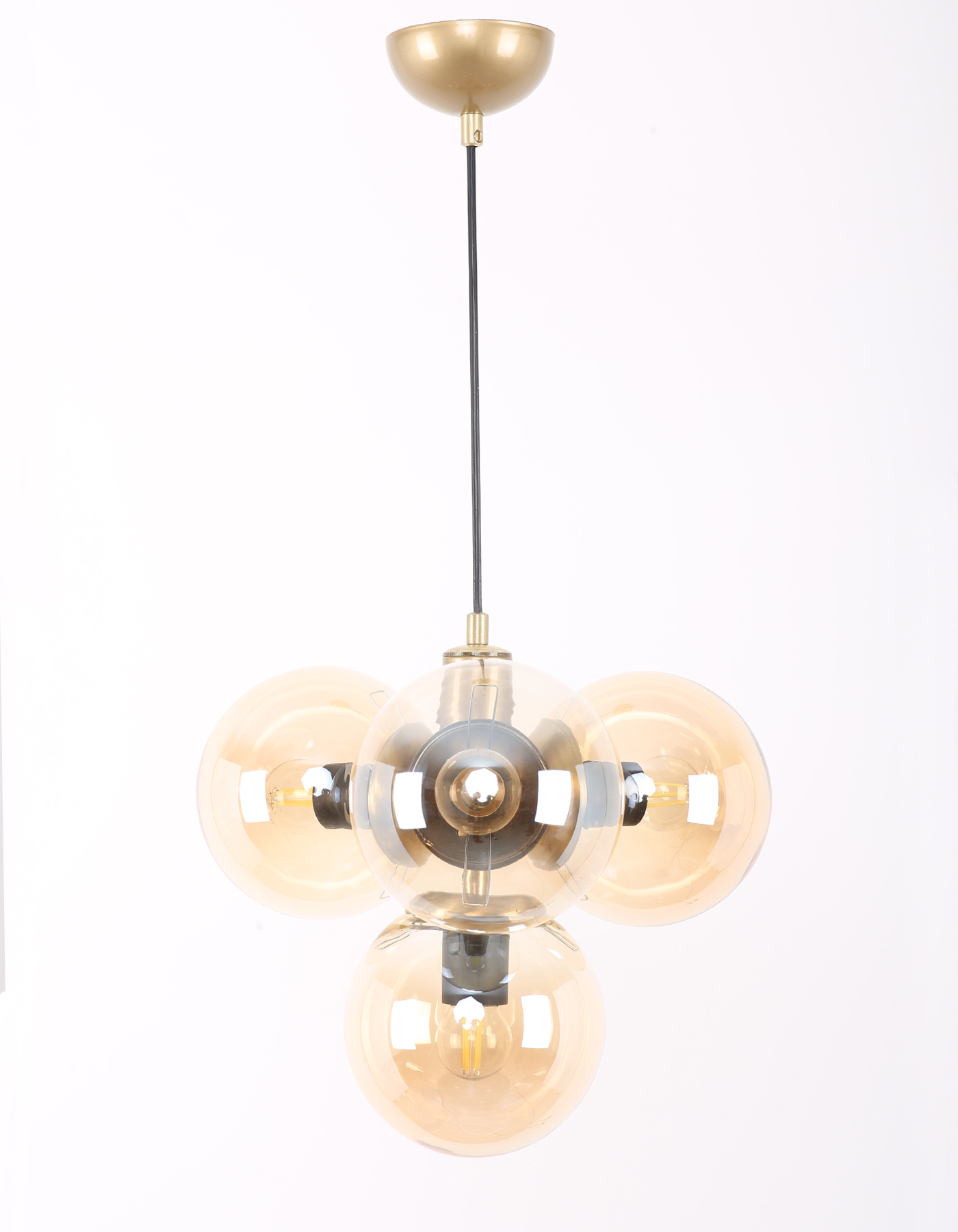 Hector 4-Piece Distressed Crystal Glass Chandelier