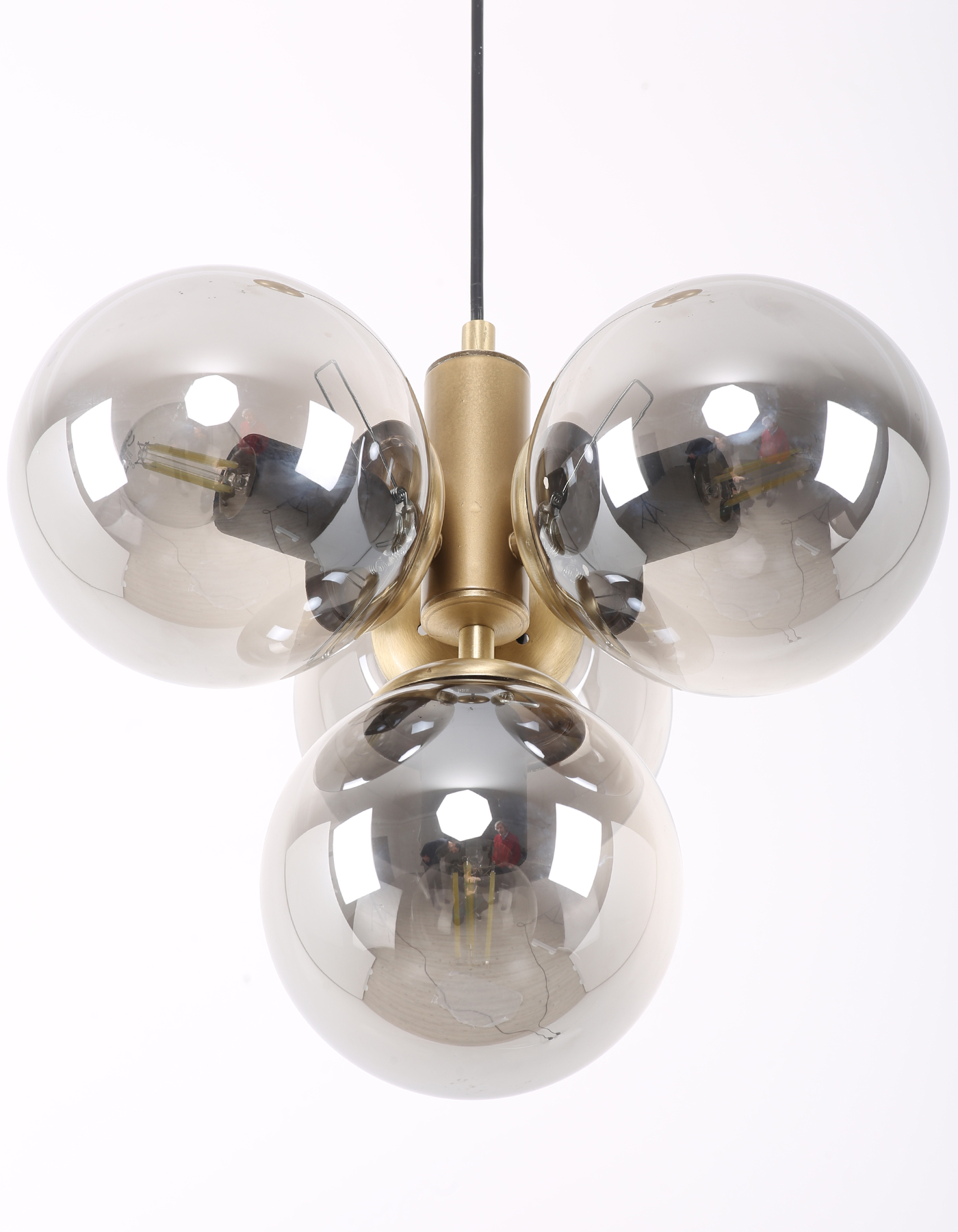 Hector 4-Piece Distressed Smoked Glass Chandelier