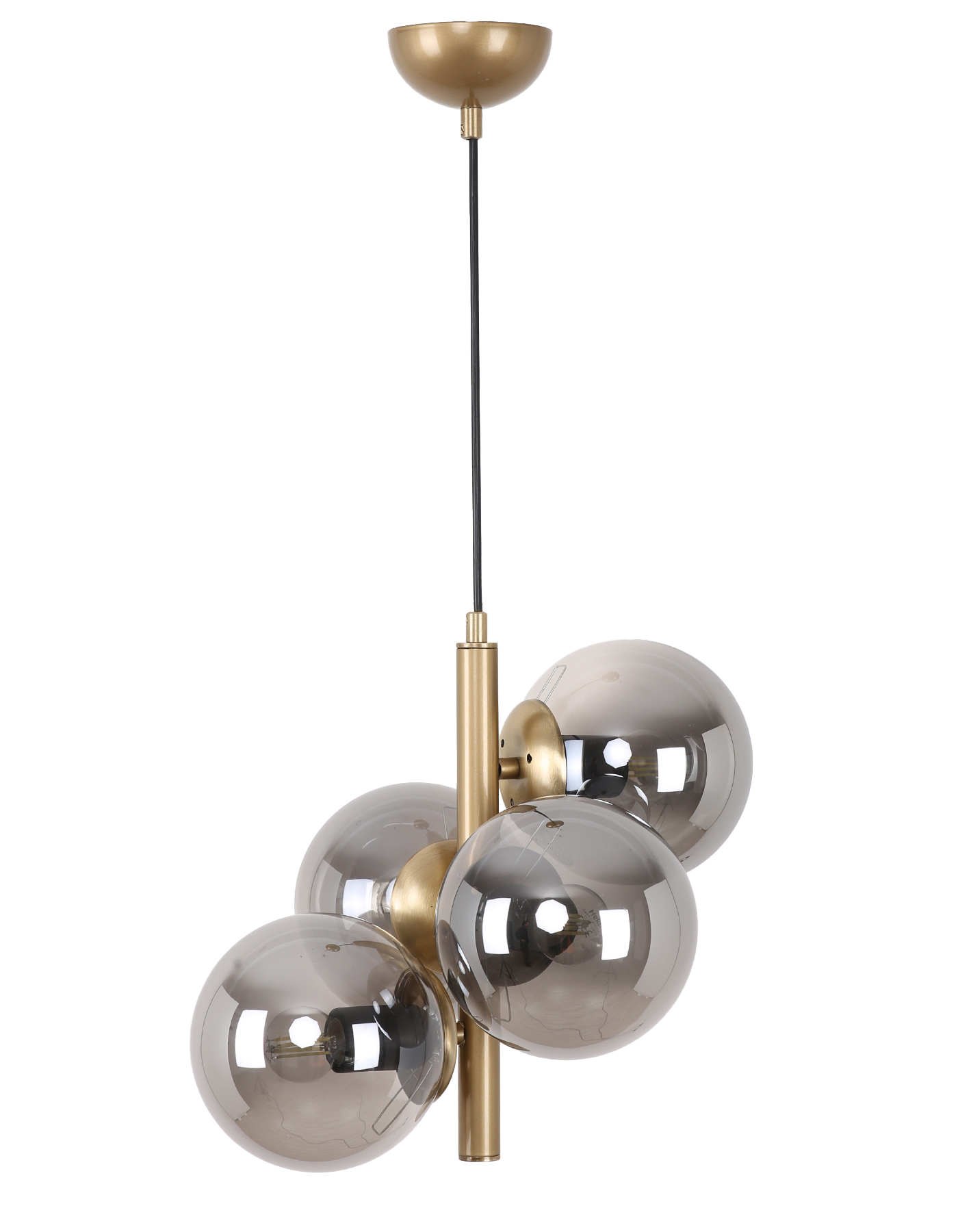 Forte Distressed Smoked Glass Chandelier