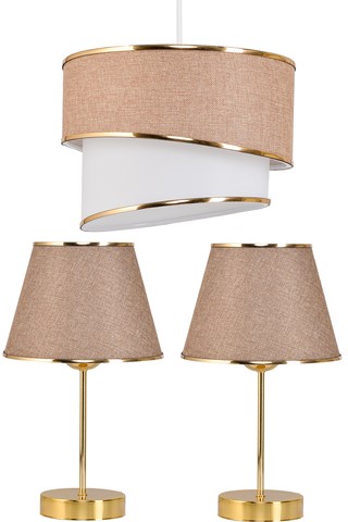 Ruzgar Set of 2 pcs Table lamp and 1 pcs pendant lamp