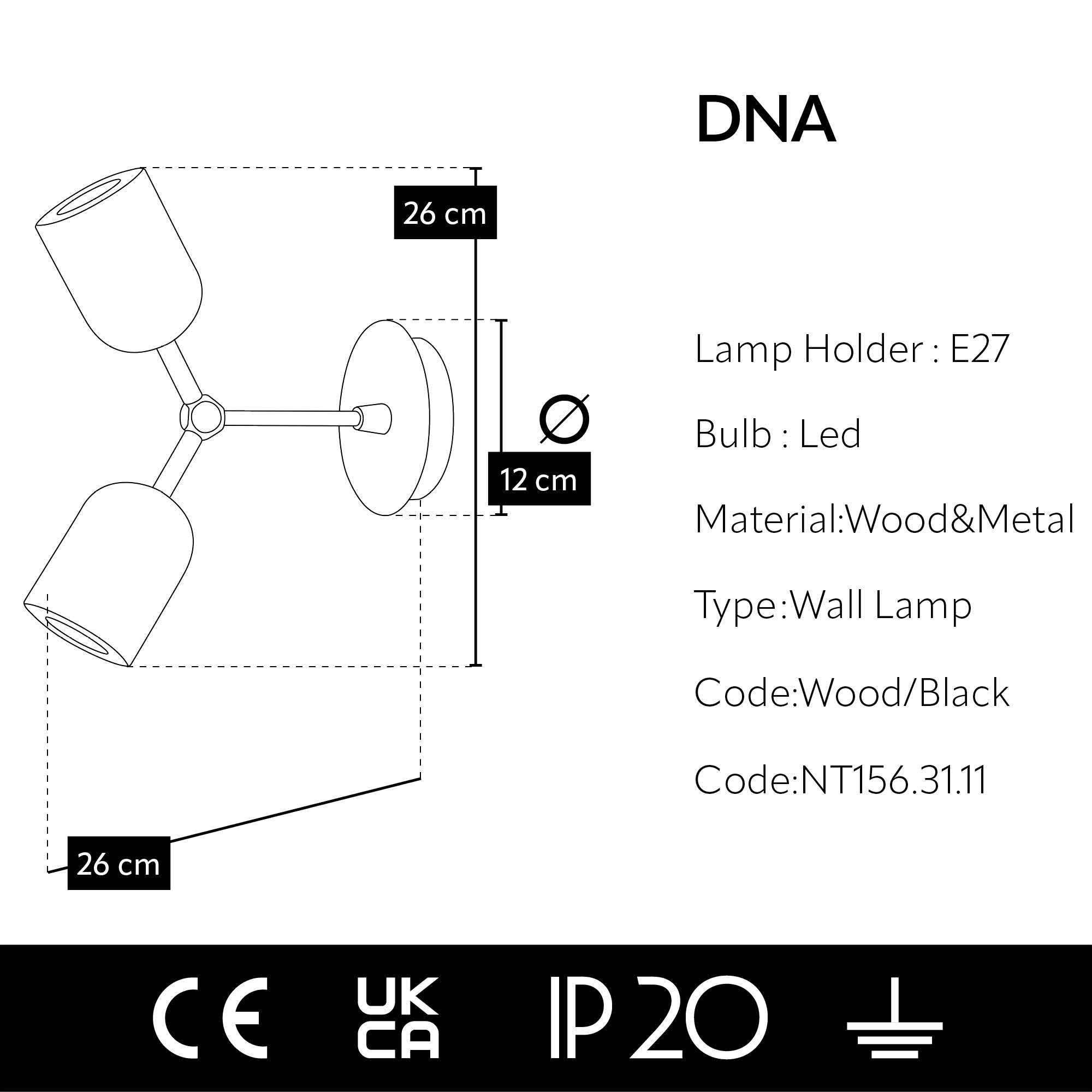 DNA Wall lamp