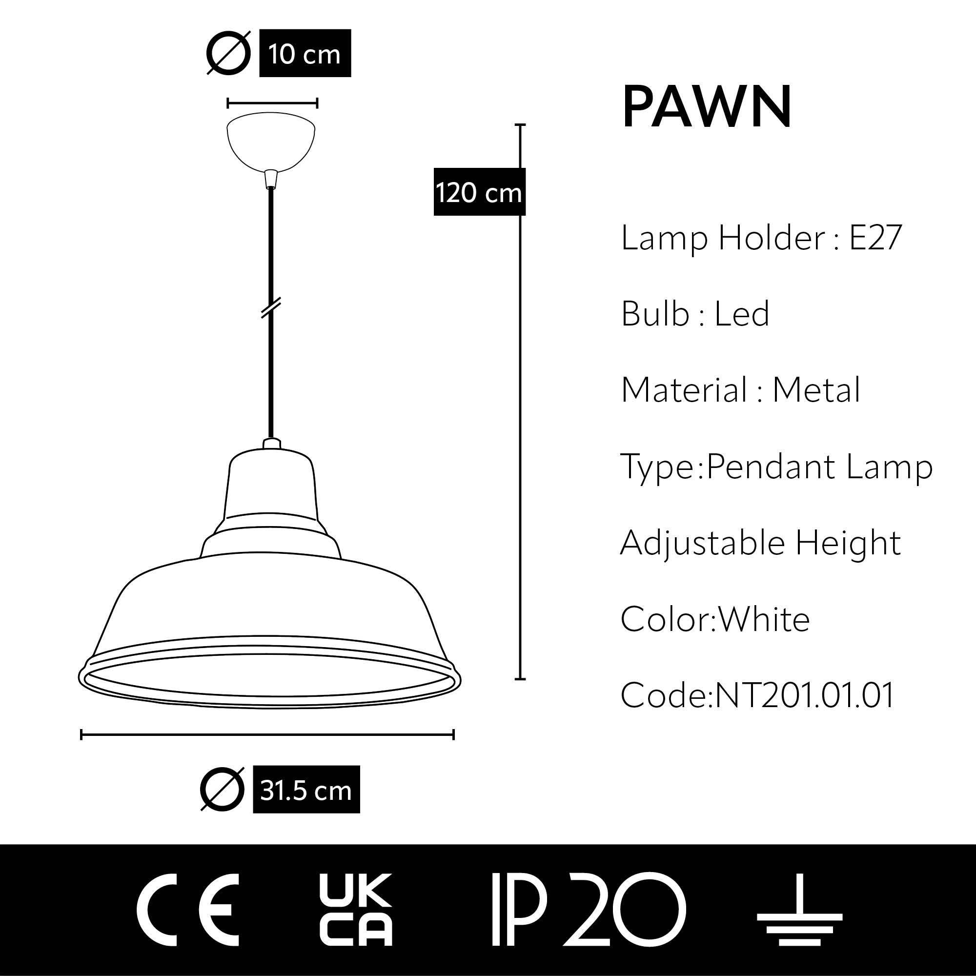 PAWN Pendant lamp