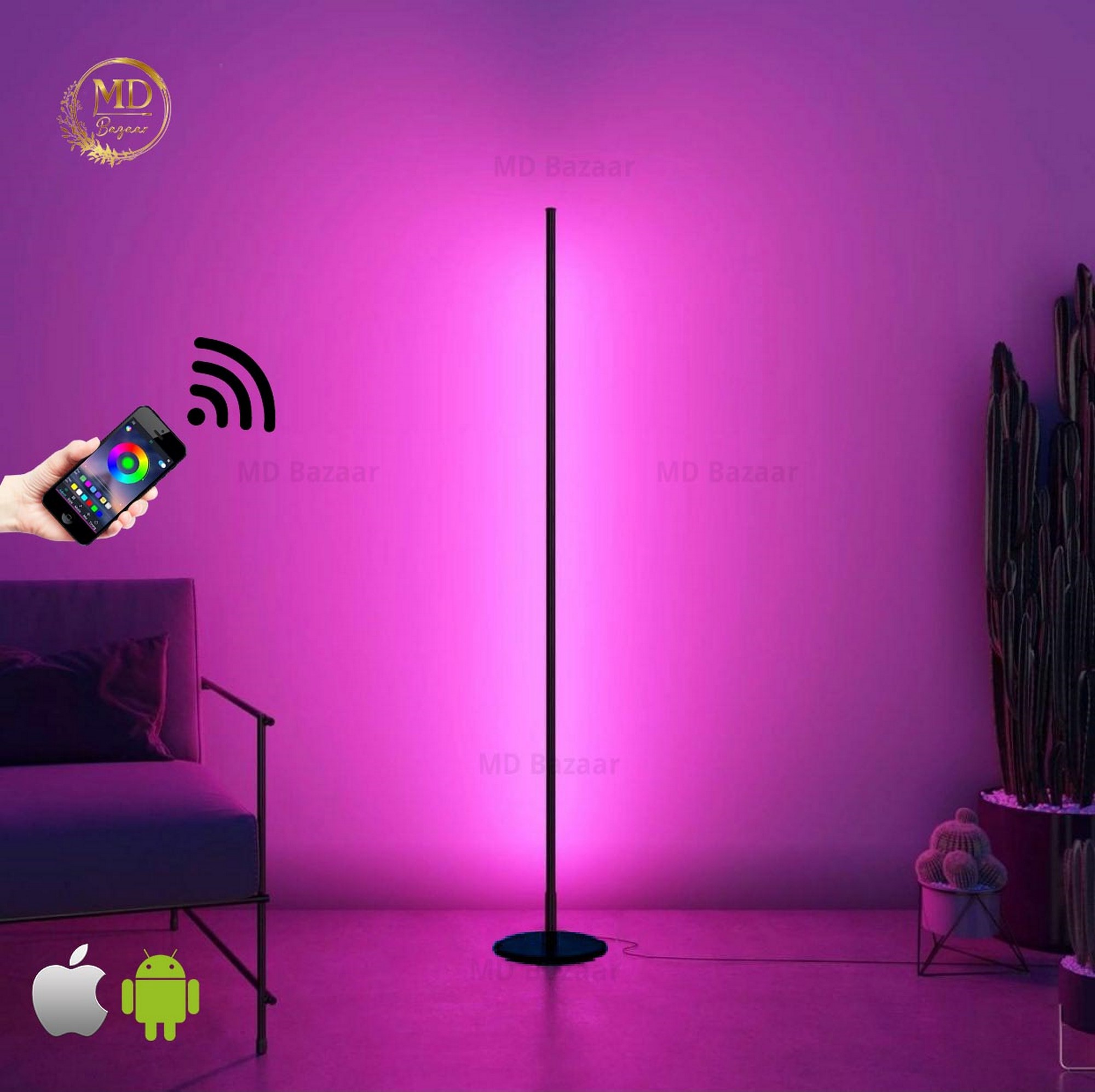 Round Strip PHONE CONTROL RGB 120cm 