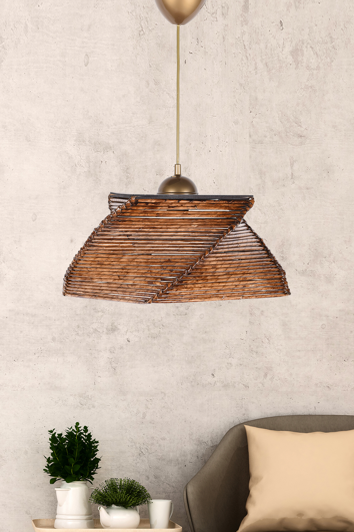 Carre Tumbled Chandelier HNMD-42